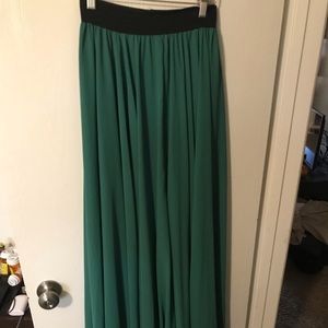 Dark green maxi skirt